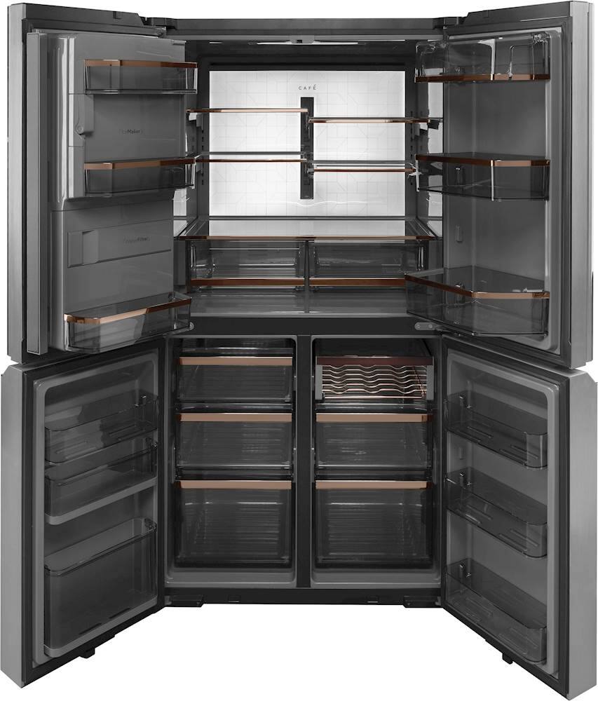 Alt View 14. Café - 27.4 Cu. Ft. Smart Quad-Door Refrigerator - Platinum Glass.