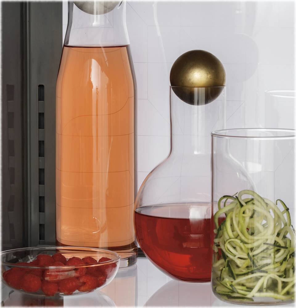 Alt View 17. Café - 27.4 Cu. Ft. Smart Quad-Door Refrigerator - Platinum Glass.