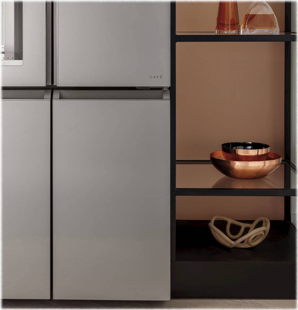 Alt View 19. Café - 27.4 Cu. Ft. Smart Quad-Door Refrigerator - Platinum Glass.