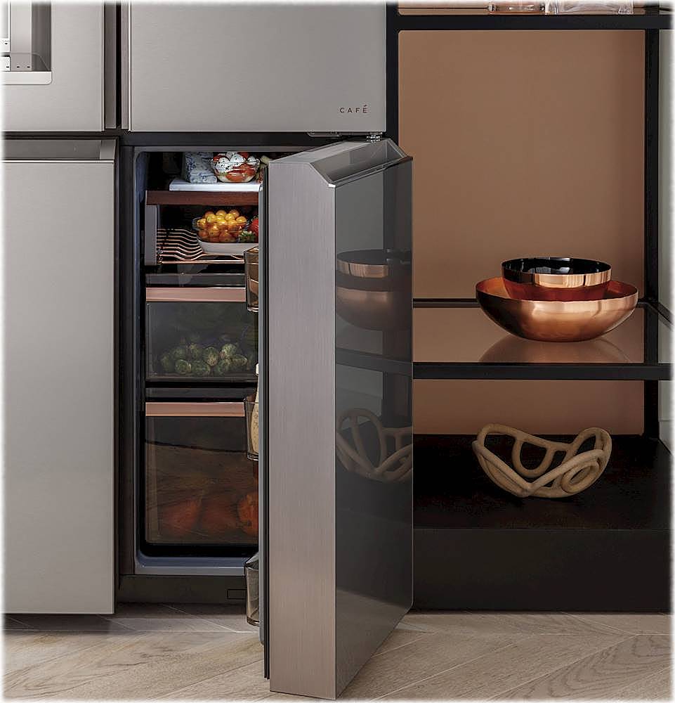 Alt View 20. Café - 27.4 Cu. Ft. Smart Quad-Door Refrigerator - Platinum Glass.