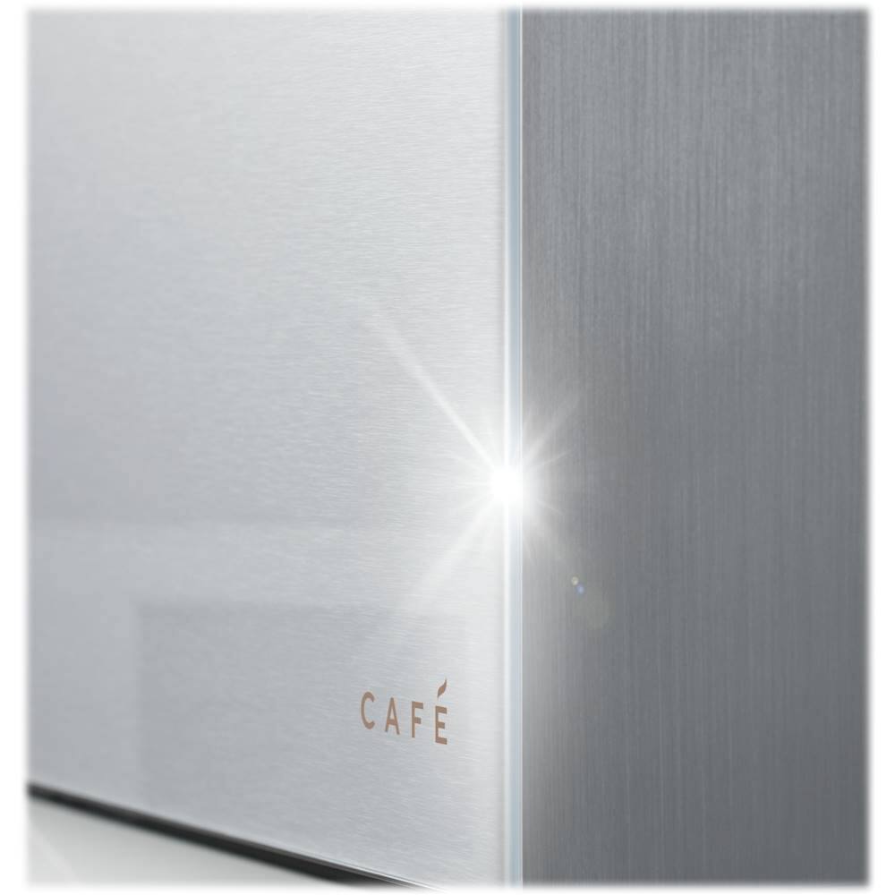 Alt View 27. Café - 27.4 Cu. Ft. Smart Quad-Door Refrigerator - Platinum Glass.