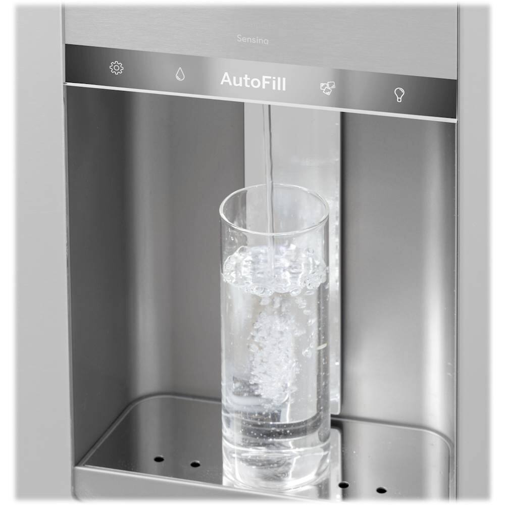 Alt View 4. Café - 27.4 Cu. Ft. Smart Quad-Door Refrigerator - Platinum Glass.