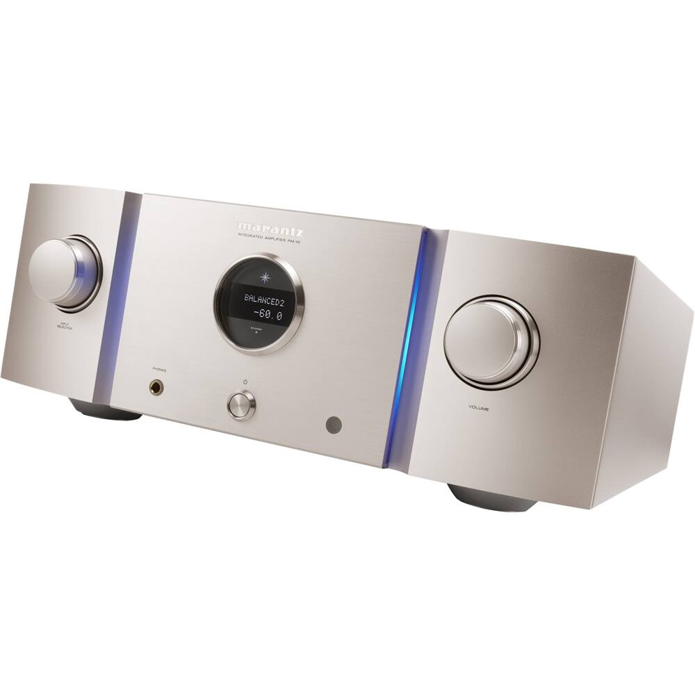 Left. Marantz - Reference Series 800W 2.0-Ch. Amplifier - Gold.