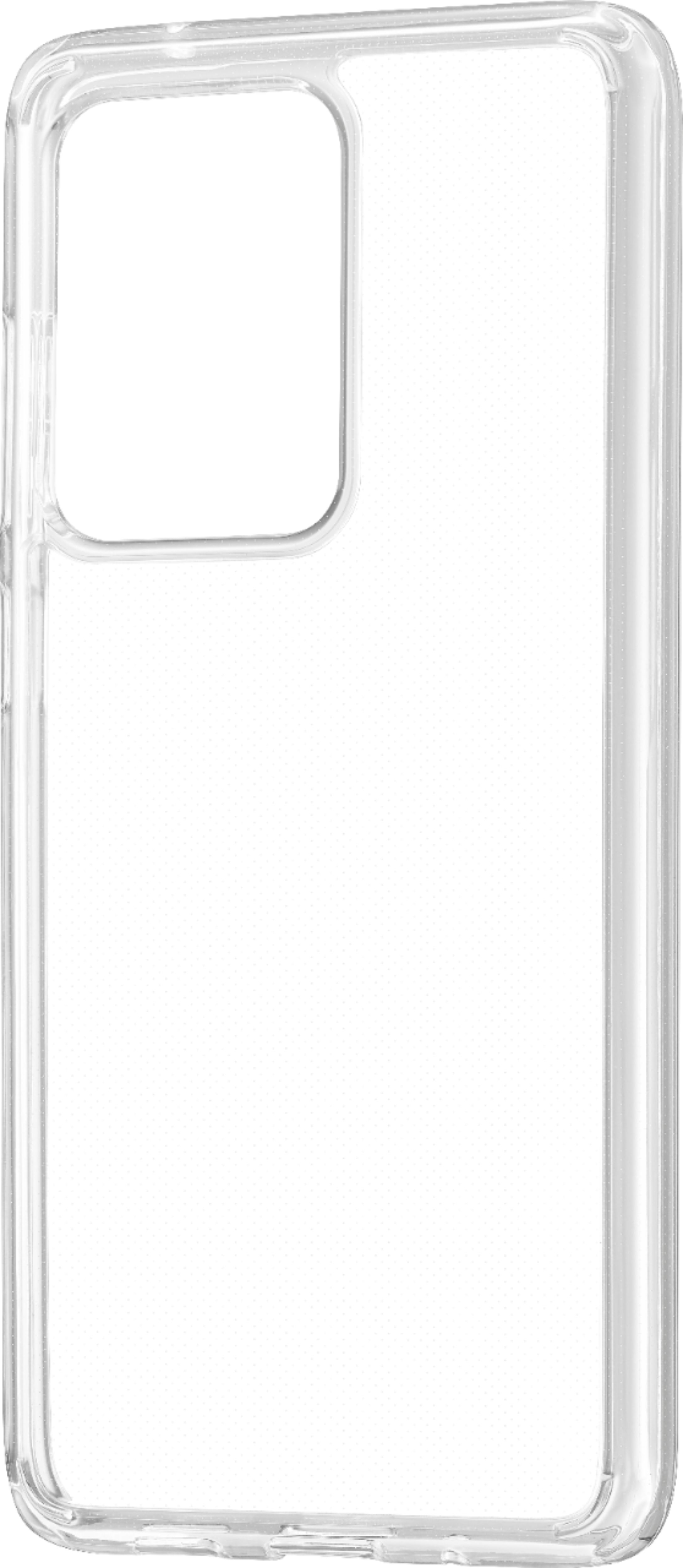 Left View: Insignia™ - Hard Shell Case for Samsung Galaxy S20 Ultra 5G - Clear