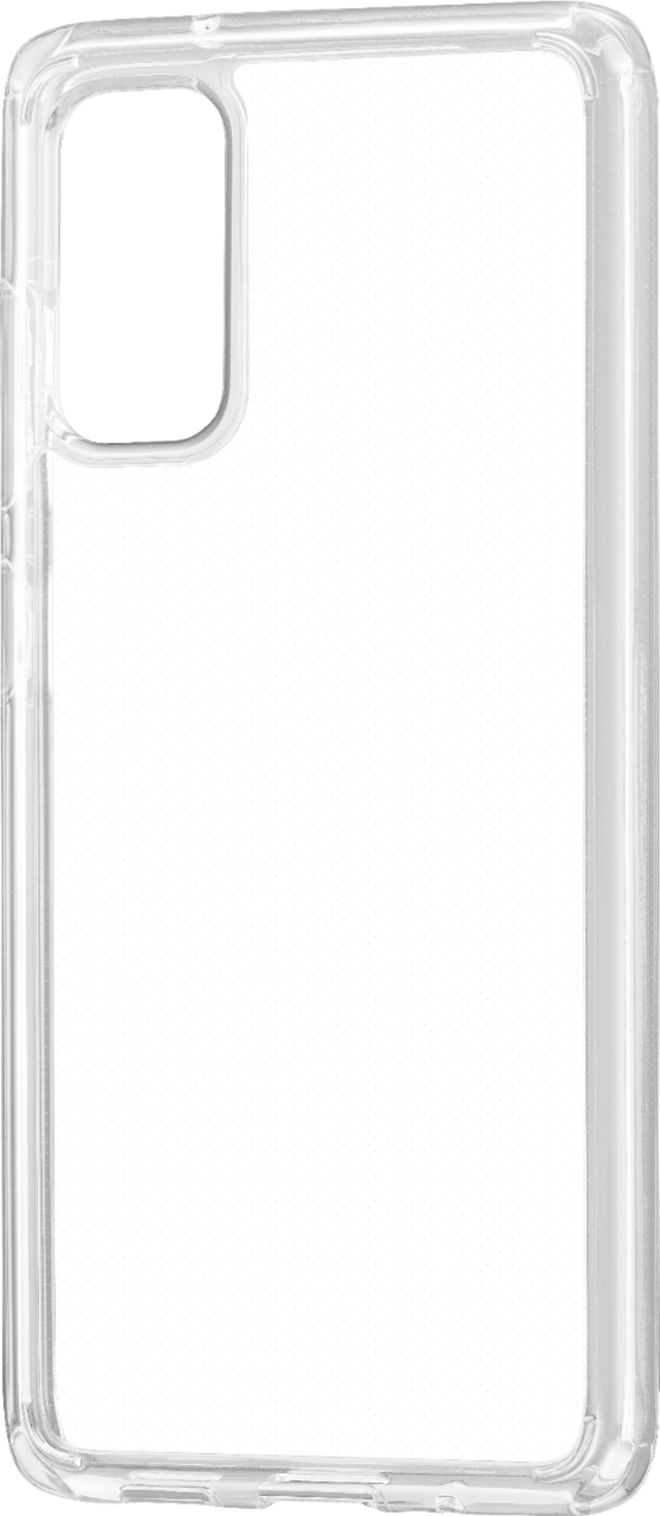 Left View: Insignia™ - Hard Shell Case for Samsung Galaxy S20 5G - Clear