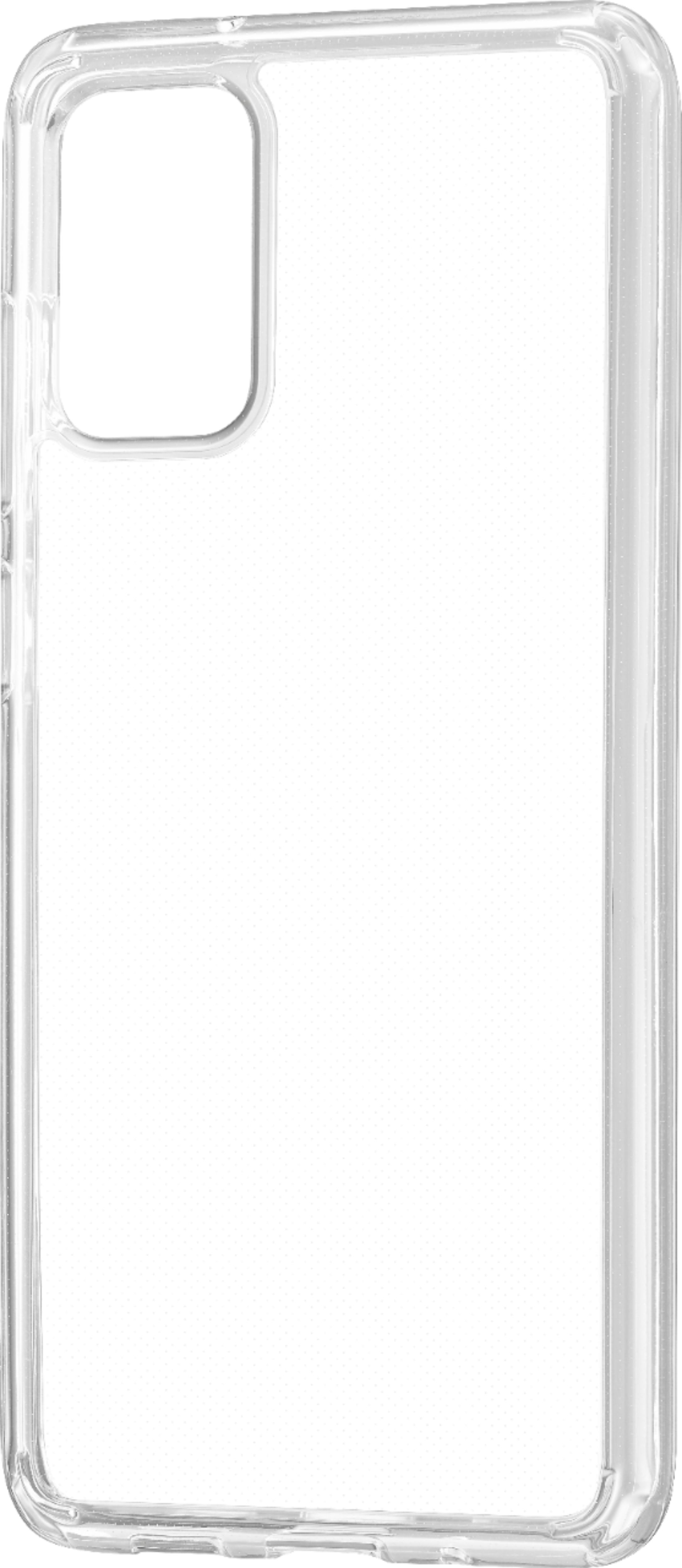 Left View: Insignia™ - Hard Shell Case for Samsung Galaxy S20+ 5G - Clear