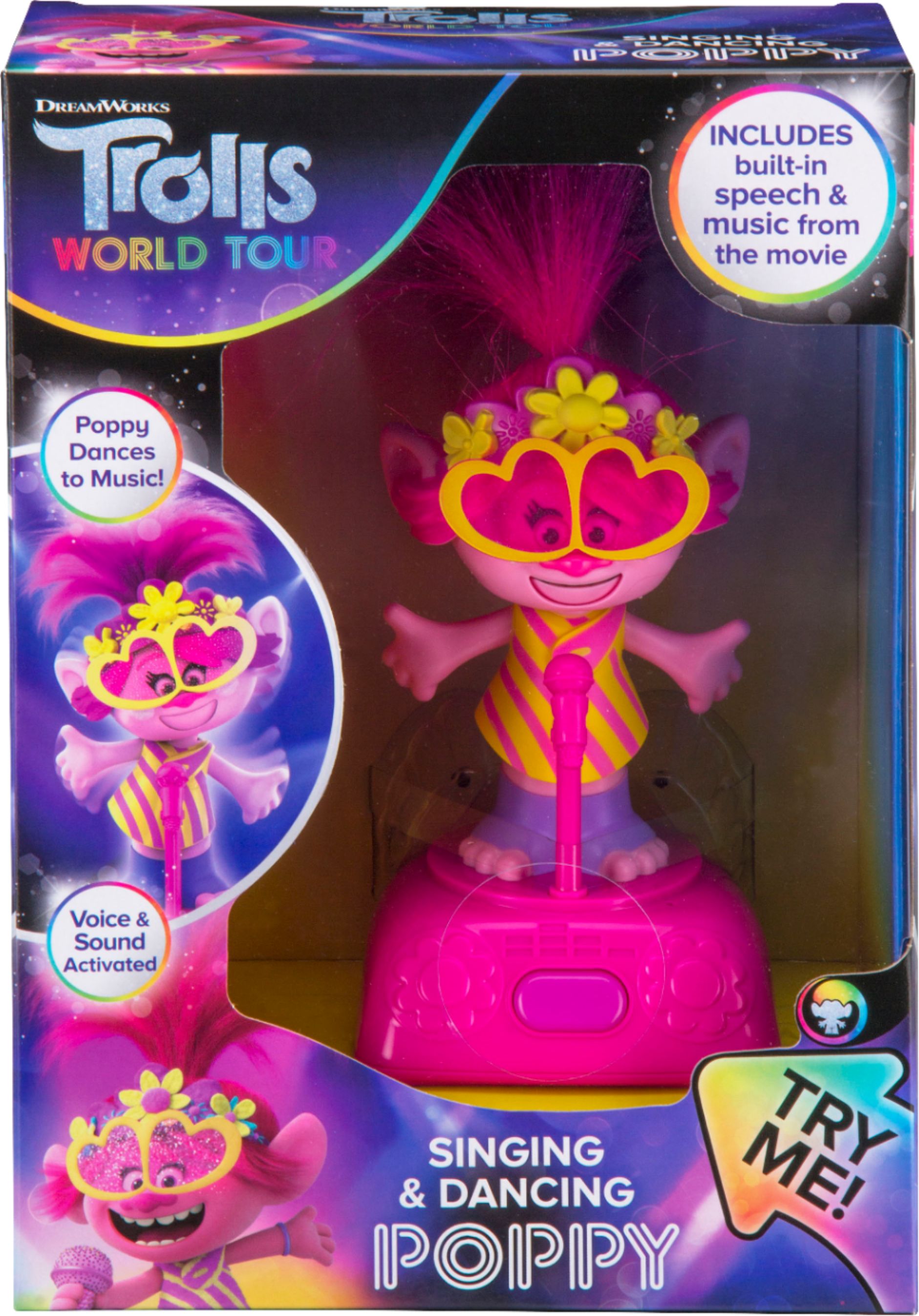 Trolls Monde Tour couleur attrayante /"Poppy doll toy