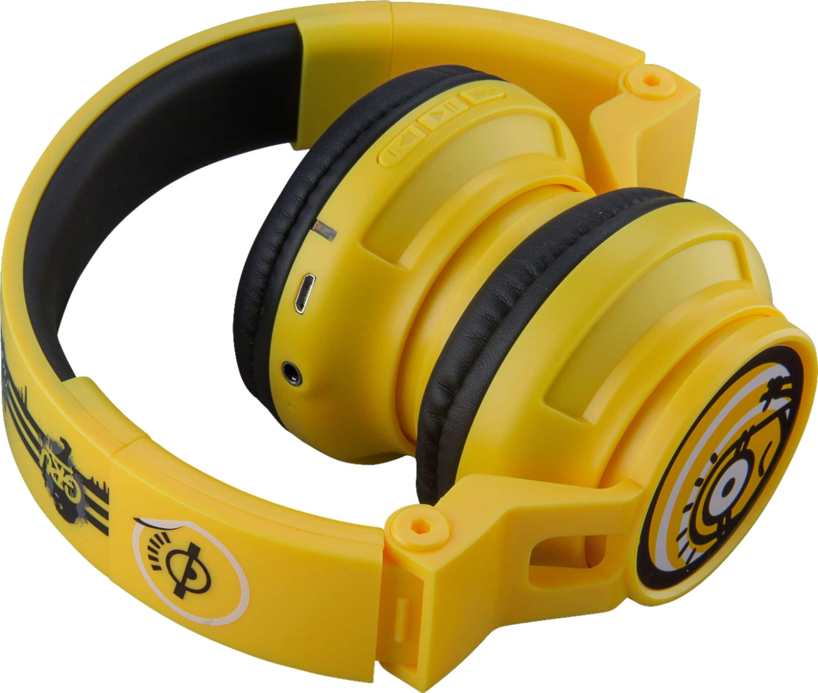 Alt View 12. eKids - Minions 2 Wireless Over-the-Ear Headphones - Yellow/Black.