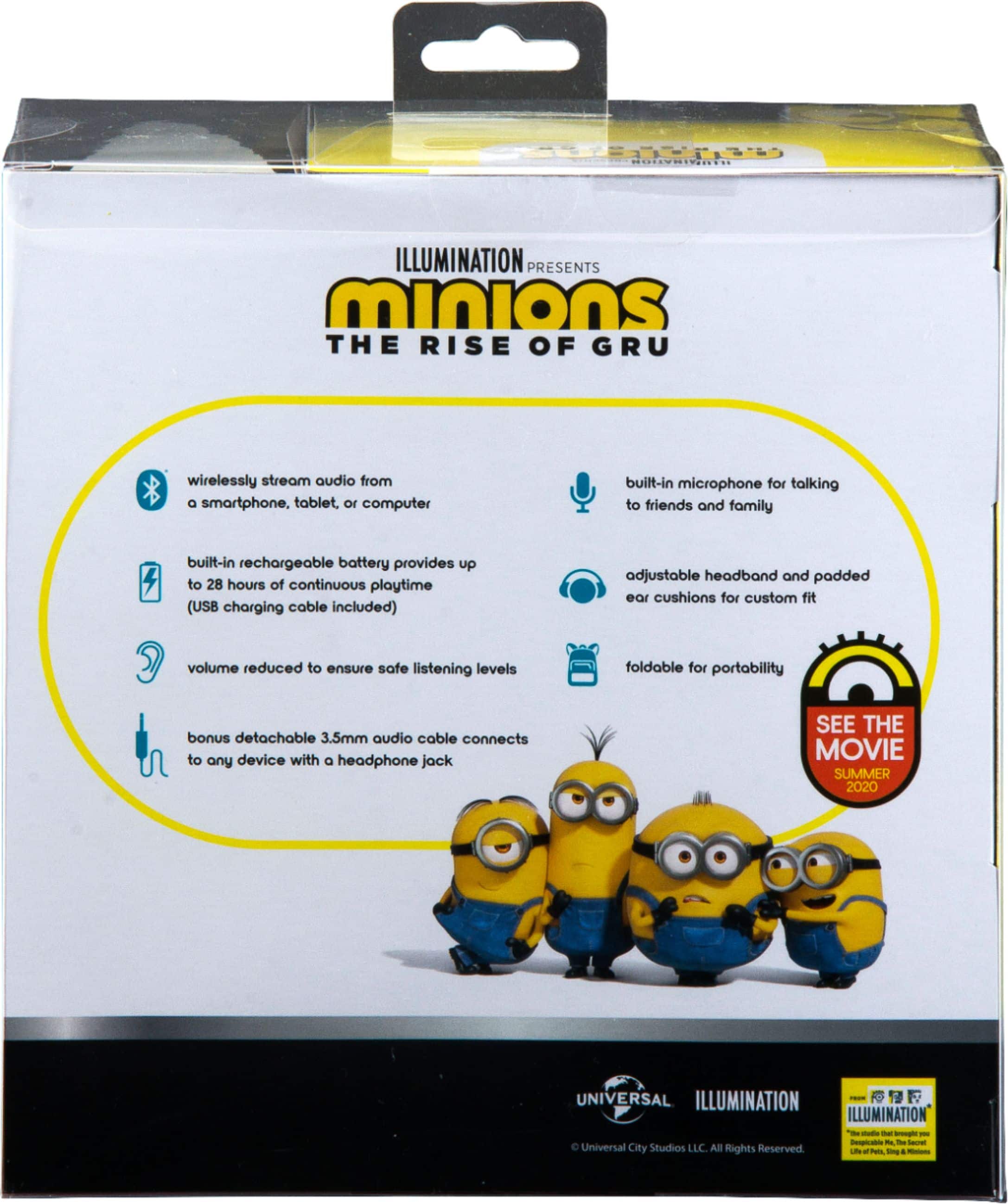 Alt View 17. eKids - Minions 2 Wireless Over-the-Ear Headphones - Yellow/Black.