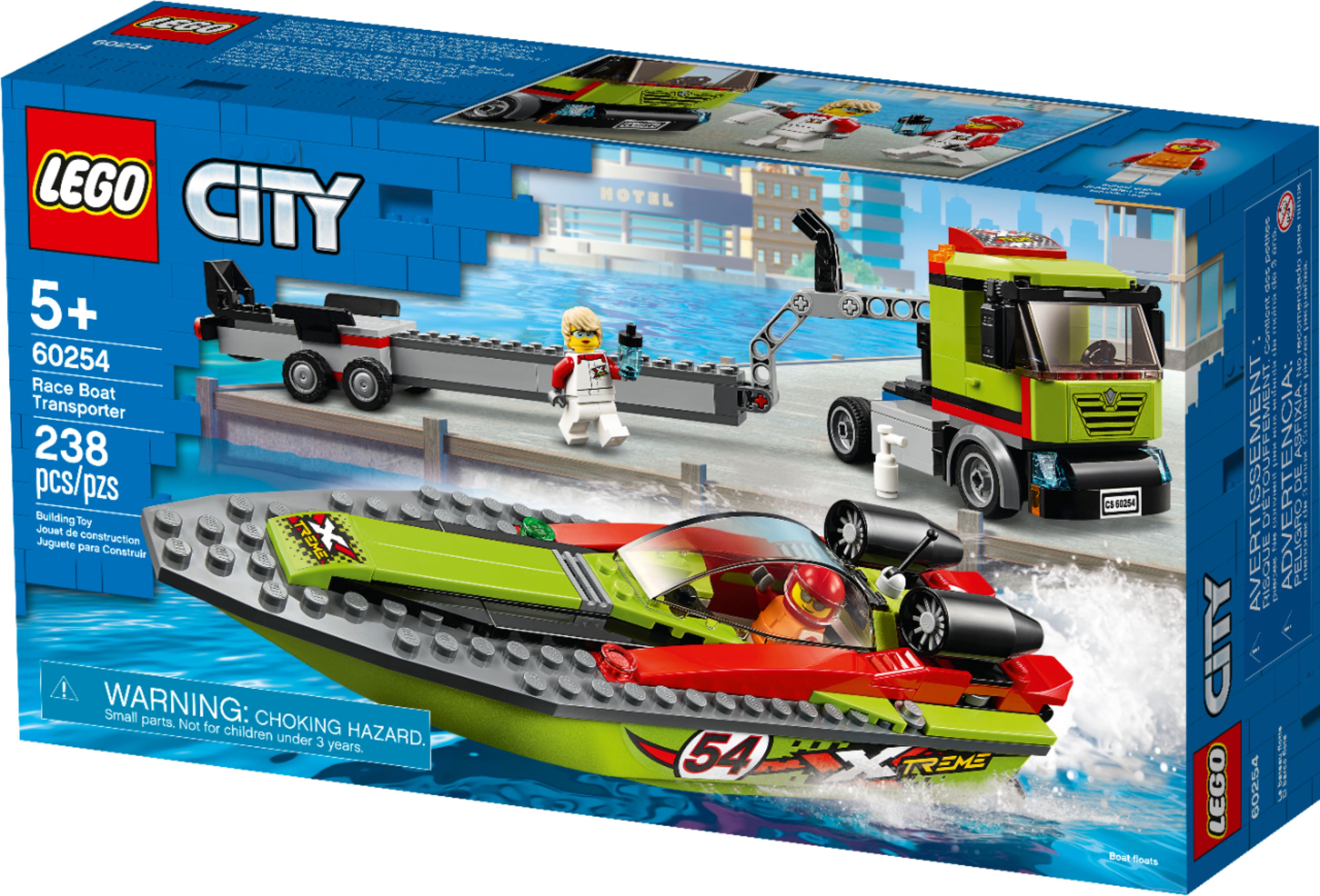 LEGO CITY 60254 RACE BOAT TRANSPORTER TRUCK & SPEEDBOAT ..BRAND NEW 