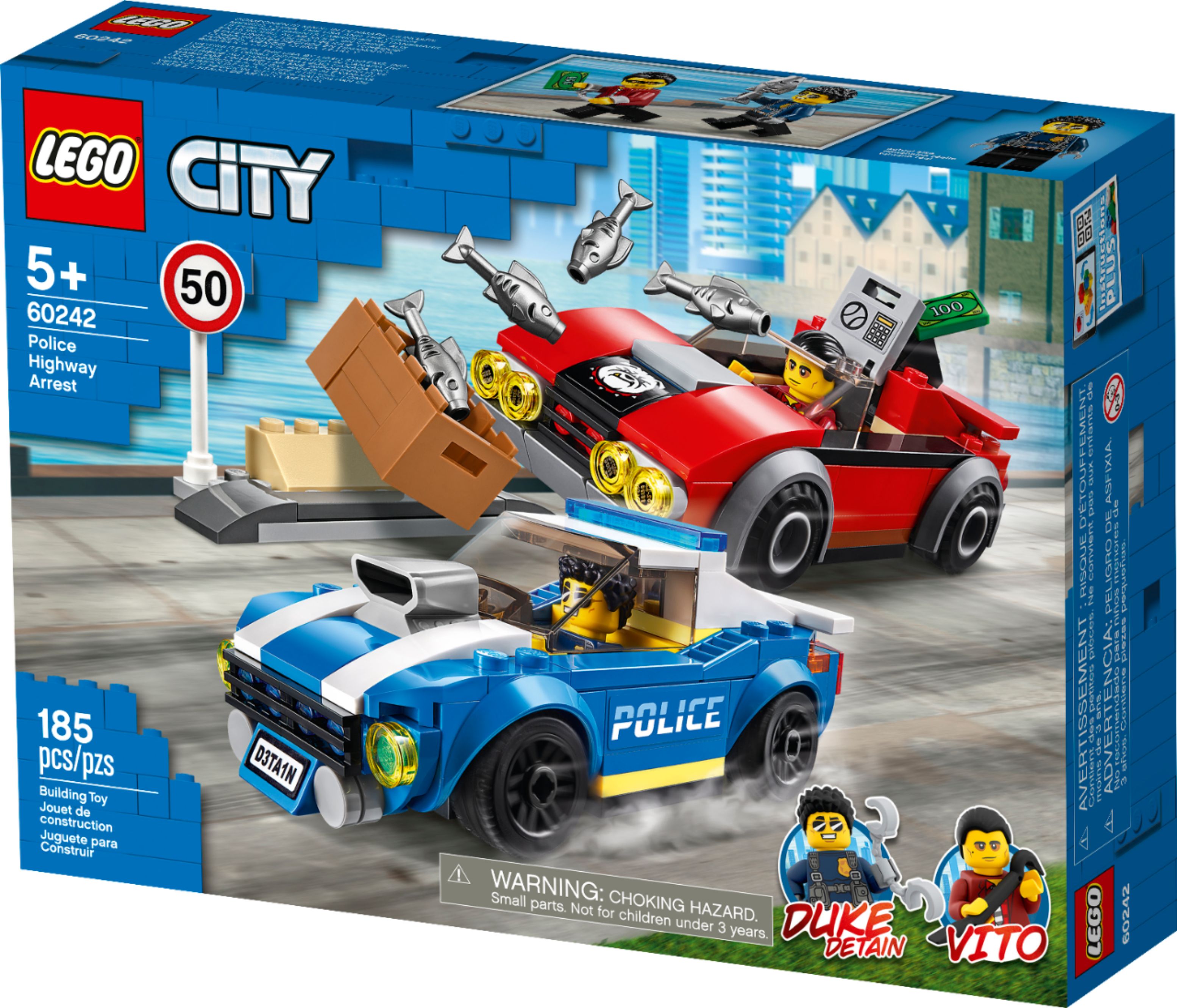 Very Good Gift! New LEGO City Great Vehicles Police Highway Arrest Set 60242 5 