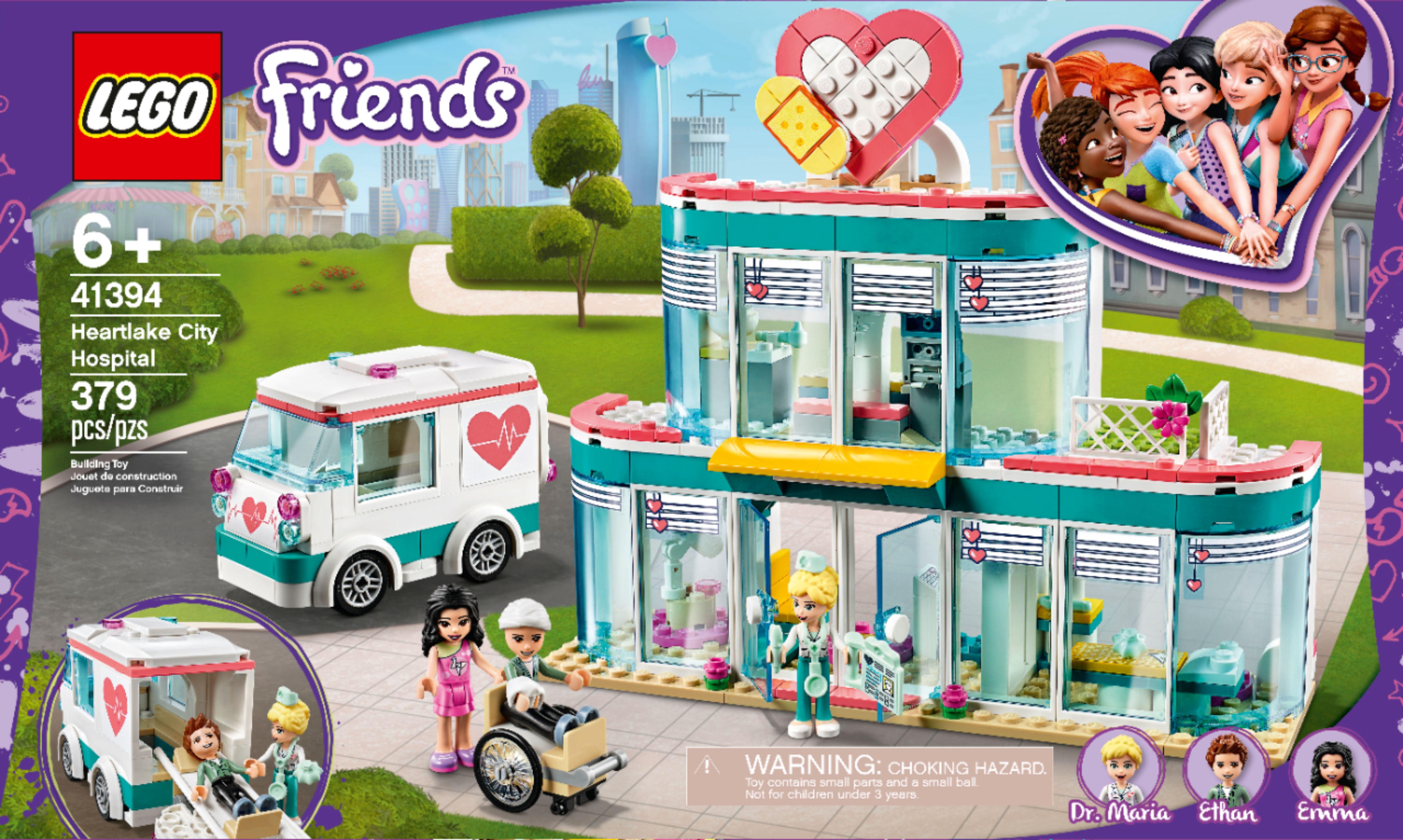 LEGO Friends Heartlake City Hospital 41394 Best Doctor Toy Building Kit Featuring LEGO Friends Character Emma New 2020 379 Pieces