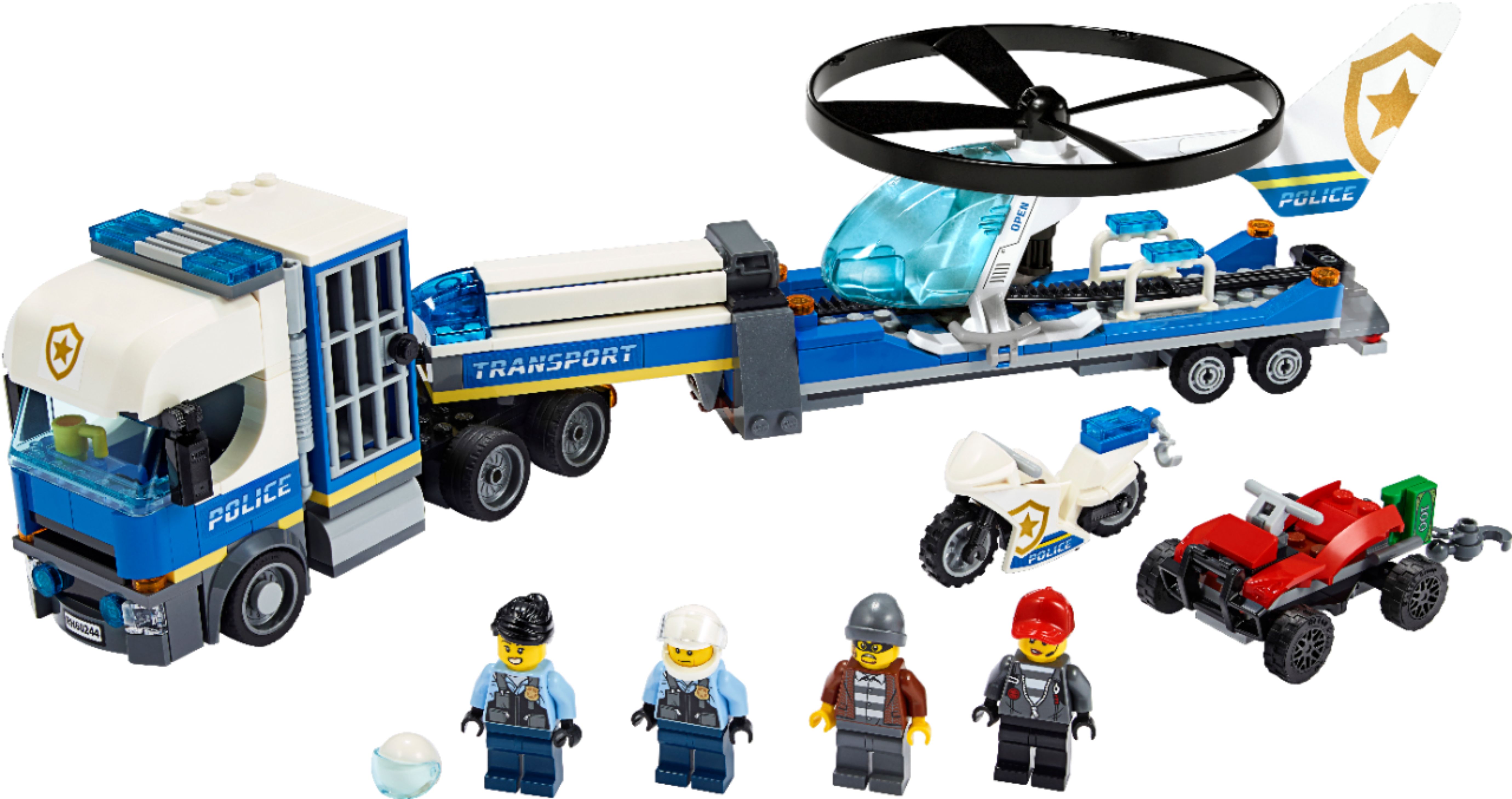 Конструктор lego city police полицейский вертолетный транспорт 60244