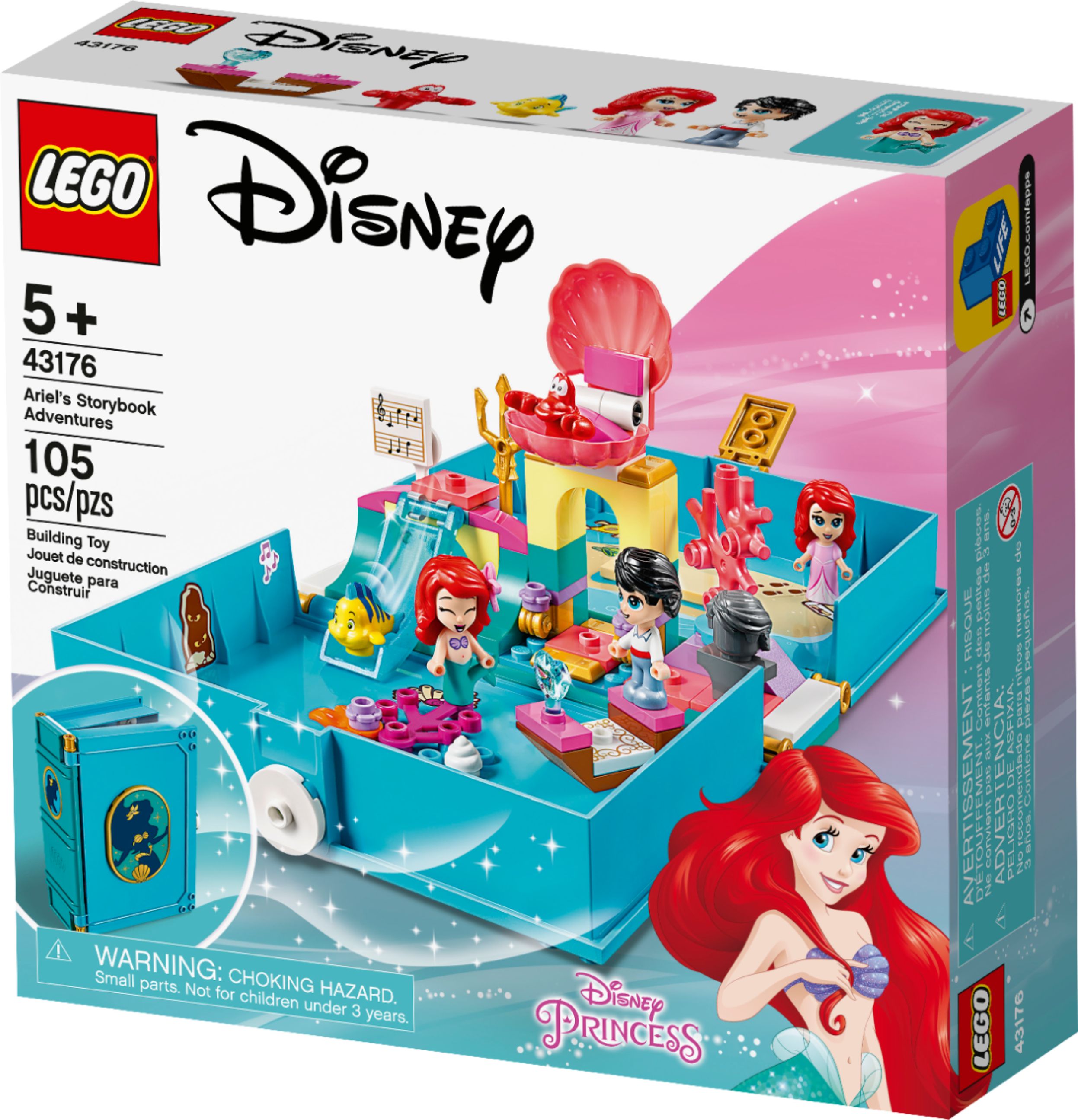 Left View: LEGO - Disney Ariel's Storybook Adventures 43176
