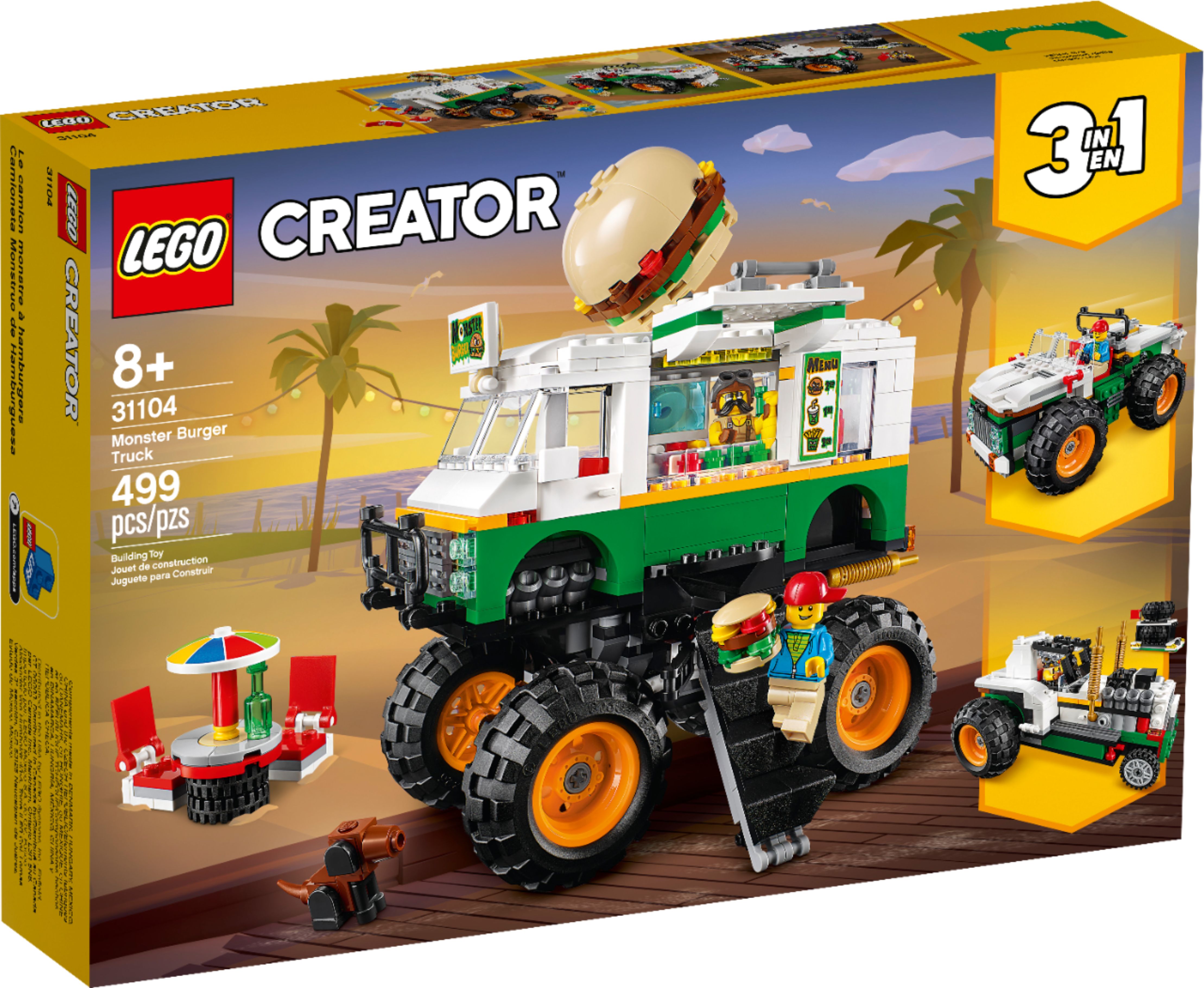 Angle View: LEGO - Creator 3-in-1 Monster Burger Truck 31104