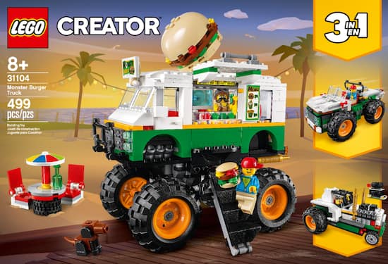 Lego Creator 3 In 1 Monster Burger Truck 31104 6288730 Best Buy