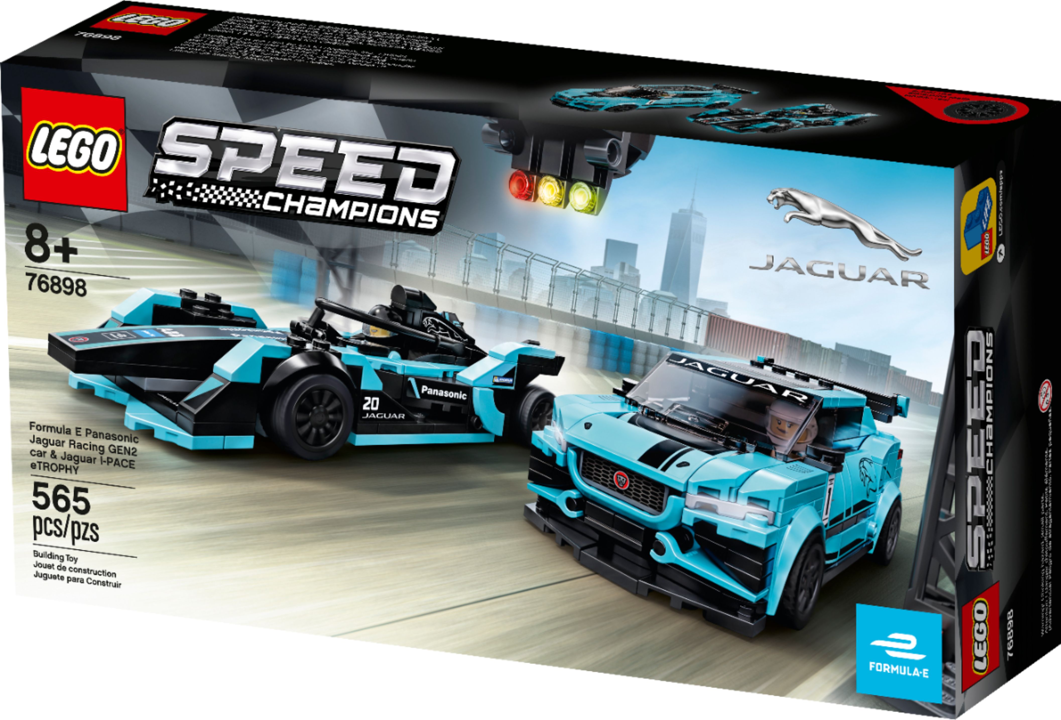 LEGO ® Speed Formula E Panasonic Jaguar Racing GEN2 car and I-PACE eTROPHY 76898 