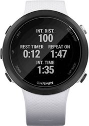 Garmin - Swim 2 Smartwatch 42mm Fiber-Reinforced Polymer - Whitestone With Silicone Band - Front_Zoom