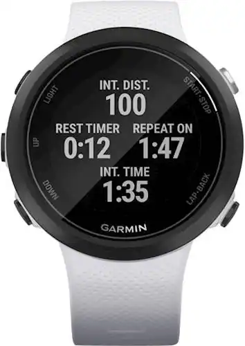 Garmin Swim 2 Smartwatch 42mm Fiber Reinforced Polymer Whitestone 010 02247 01 Best Buy