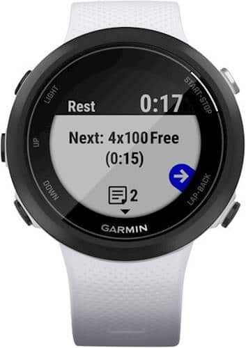 Alt View 13. Garmin - Swim 2 Smartwatch 42mm Fiber-Reinforced Polymer - Whitestone.
