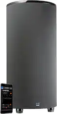 Front. SVS - 12" 550W Powered Cylinder Ported Subwoofer - Gloss Piano Black.