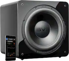 Front. SVS - 12" 550W Powered Subwoofer - Gloss Piano Black.