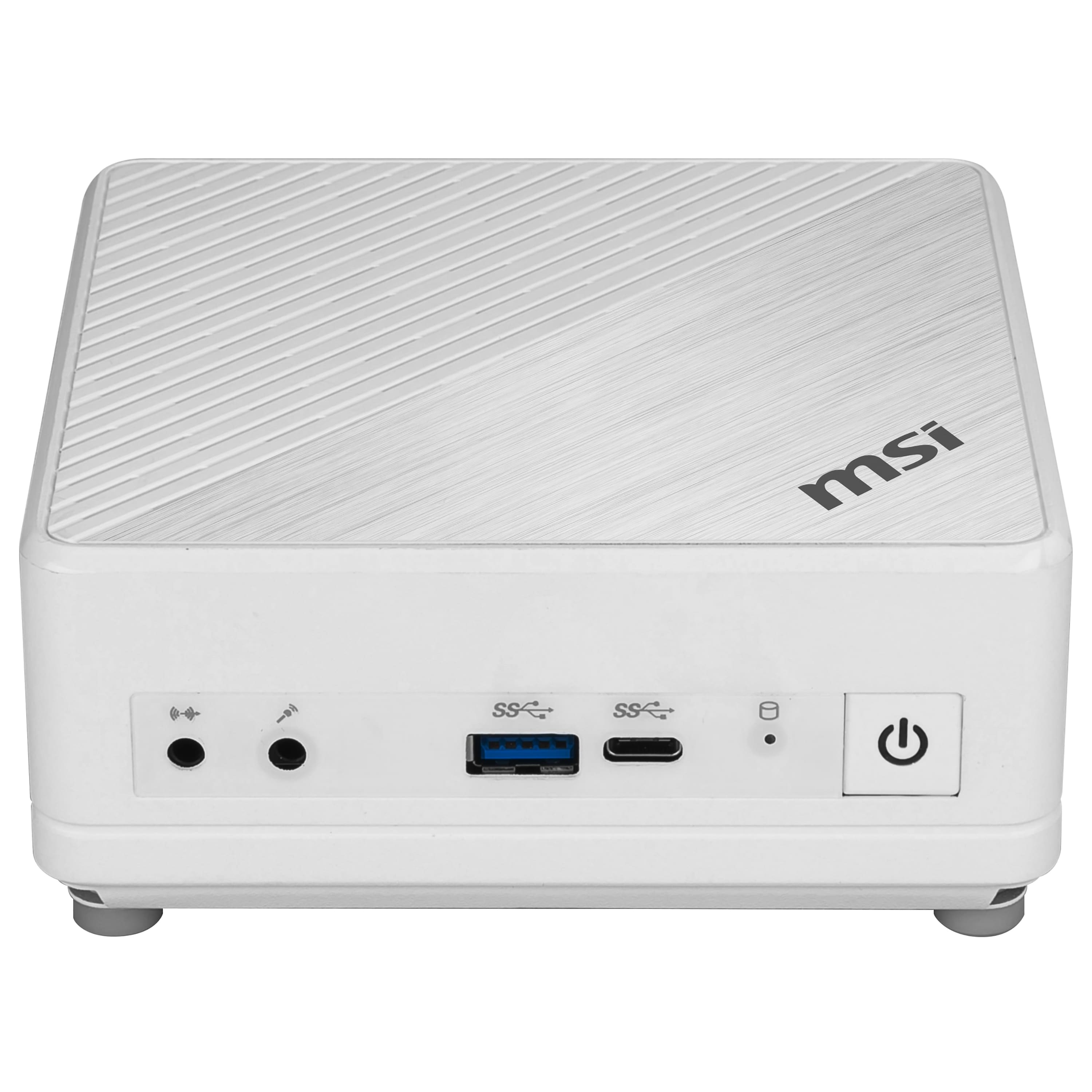 Front. MSI - Cubi 5 Desktop - Intel i3-10110U - 8 GB Memory - 256 GB SSD - White.