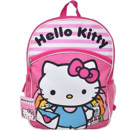 UPD - Hello Kitty 16" Pink School Backpack with front and side Pockets - Multicolored