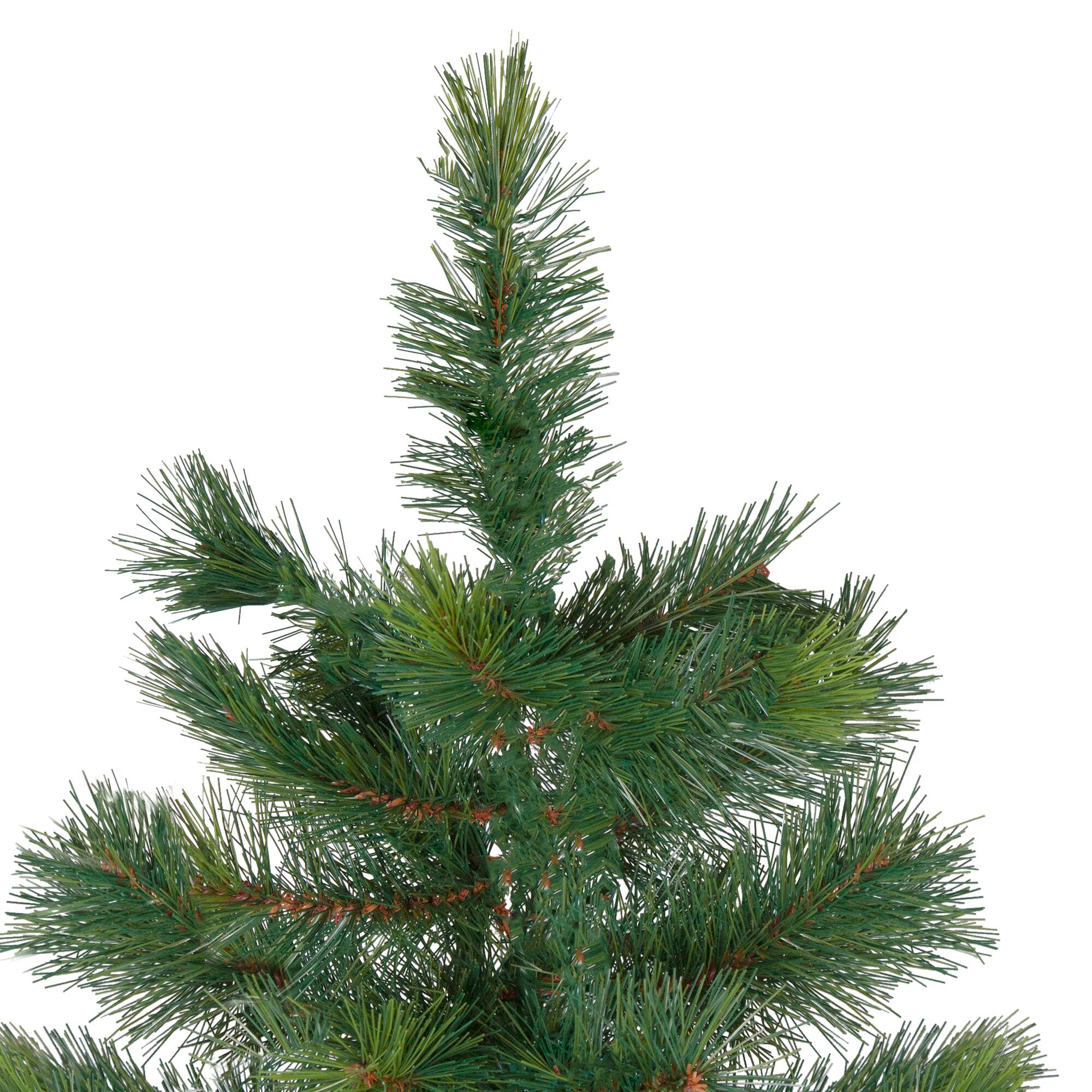 Alt View 3. Northlight - Slim Alpine Artificial Christmas Tree - 6.5' - Unlit - Green.