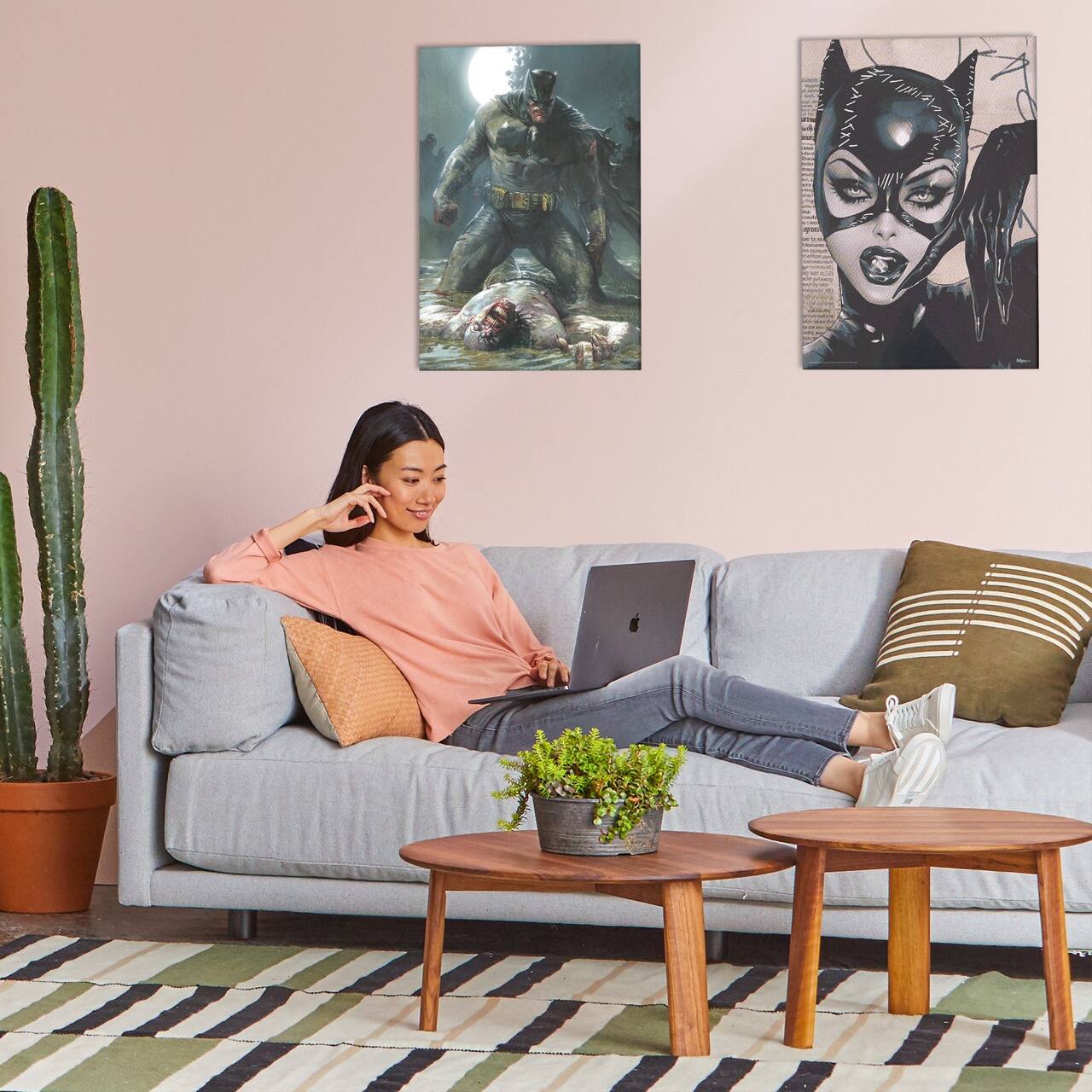 Angle. Trend Setters - DC Comics (Catwoman - Issue #50 Variant Cover Artwork by Sozomaika) MightyPrint™ Wall Art - Multicolor.