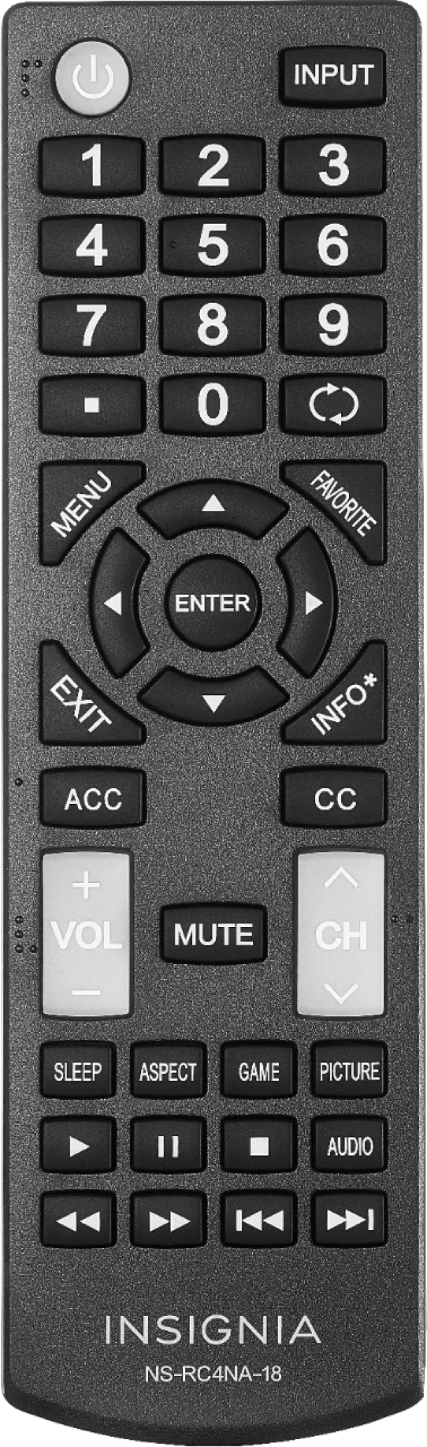 Remote Control. Insignia™ - 32" Class N10 Series LED HD TV - Black.