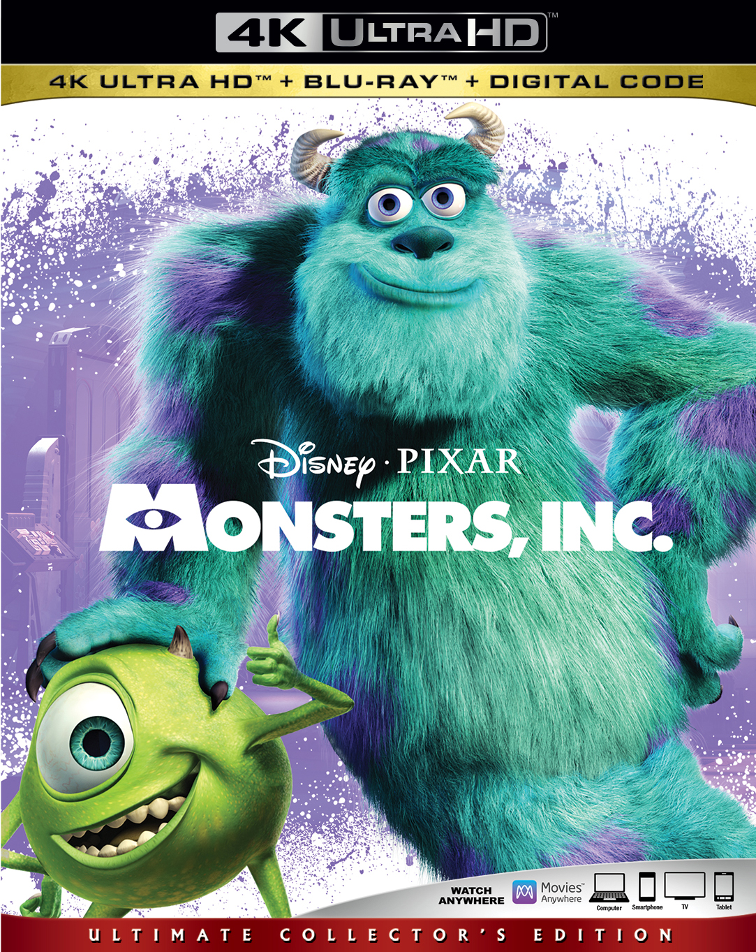Monsters Inc Includes Digital Copy 4k Ultra Hd Blu Rayblu Ray