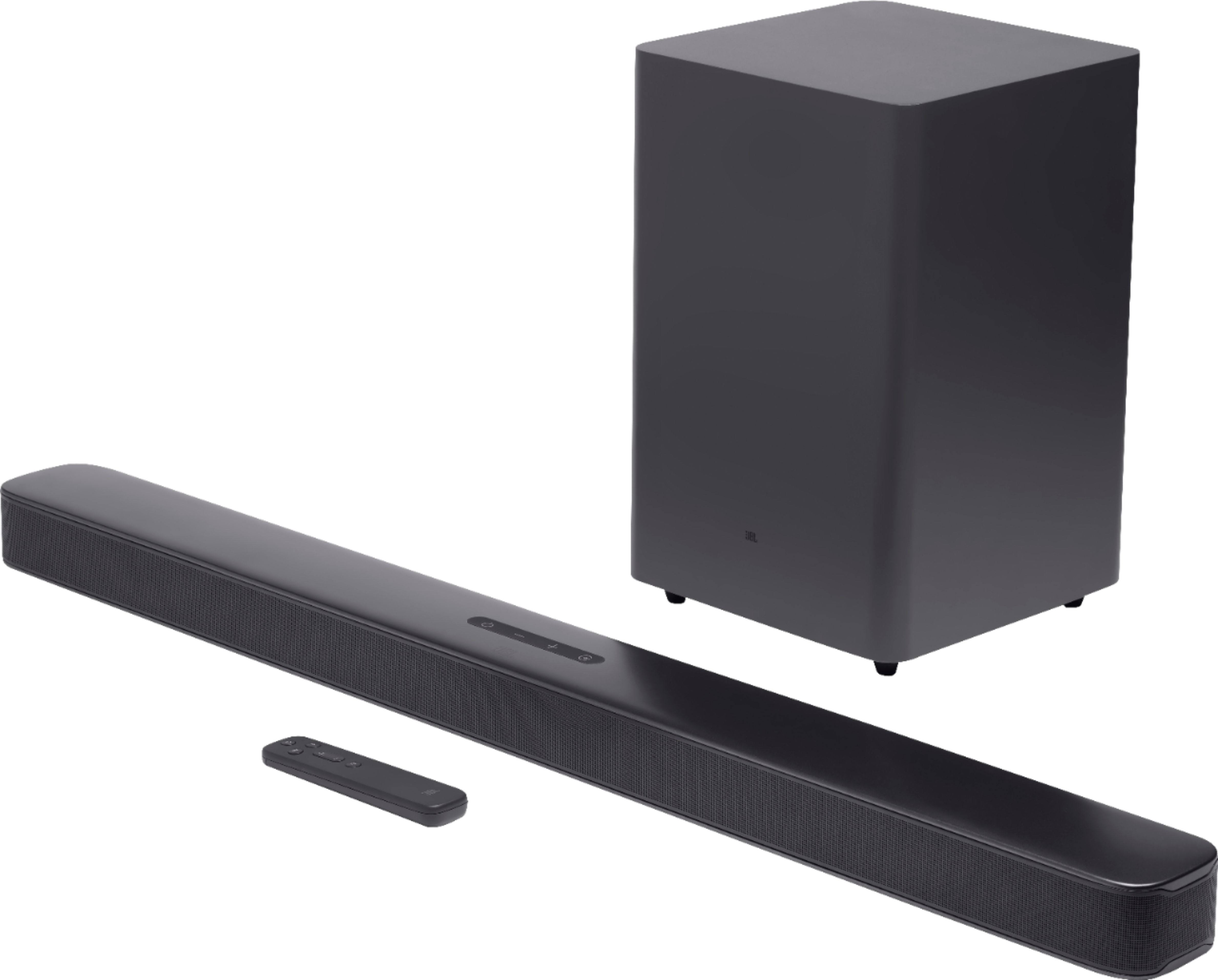 JBL 2.1-Channel Soundbar with Wireless and Dolby Digital Black JBL2GBAR21DBBLKAM - Best Buy