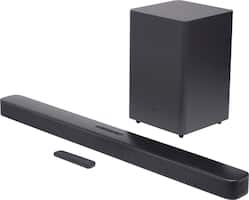 JBL - 2.1-Channel 300W Soundbar System with 6-1/2" Wireless Subwoofer - Black - Angle_Zoom