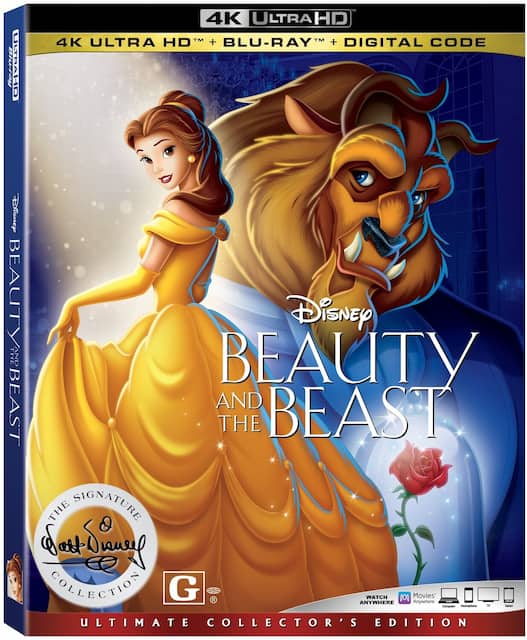Beauty And The Beast Signature Collection Includes Digital Copy 4k Ultra Hd Blu Ray Blu Ray 1991 Best Buy