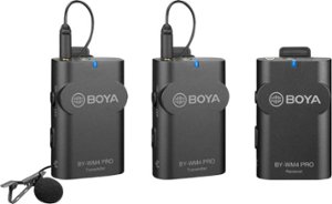 BOYA - Dual-Channel Wireless Receiver With Two Transmitters  Microphone Kit - Front_Zoom