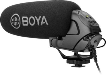 BOYA - Super Cardioid Directional On Camera Shotgun Microphone Semi-Pro - Front_Zoom