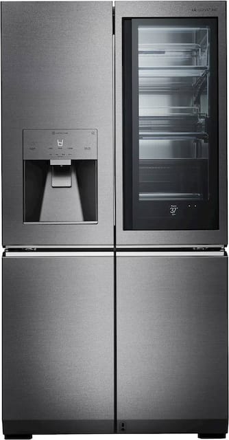 Lg 30 8 Cu Ft 4 Door French Door Refrigerator With Instaview Door In Door Textured Steel Urnts3106n Best Buy