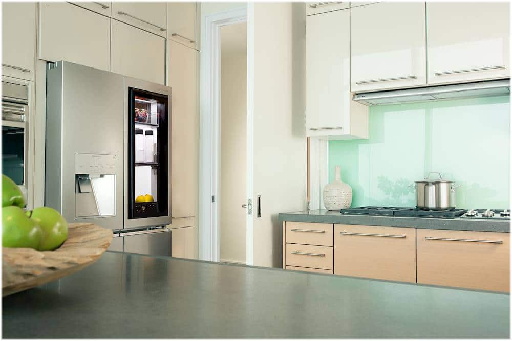 Alt View 11. LG - SIGNATURE 30.8 Cu. Ft. French Door-in-Door Smart Refrigerator with InstaView - Textured Steel.