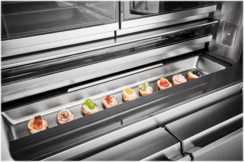 Alt View 18. LG - SIGNATURE 30.8 Cu. Ft. French Door-in-Door Smart Refrigerator with InstaView - Textured Steel.