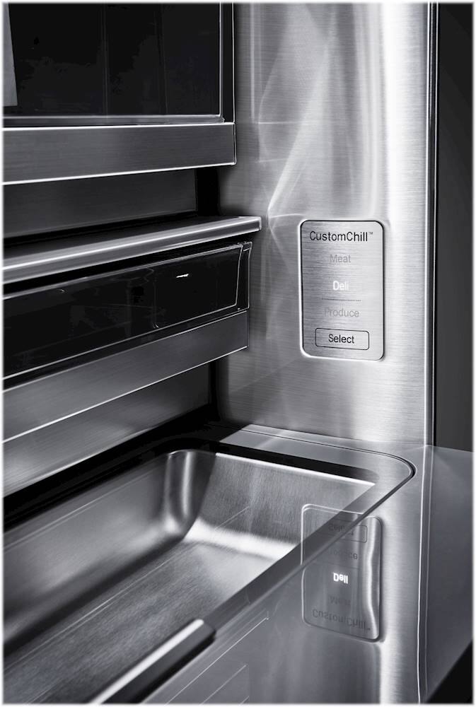 Alt View 19. LG - SIGNATURE 30.8 Cu. Ft. French Door-in-Door Smart Refrigerator with InstaView - Textured Steel.