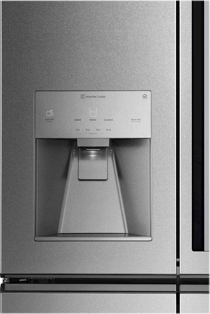 Alt View 4. LG - SIGNATURE 30.8 Cu. Ft. French Door-in-Door Smart Refrigerator with InstaView - Textured Steel.