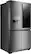 Angle. LG - SIGNATURE 22.8 Cu. Ft. French Door-in-Door Counter-Depth Smart Refrigerator with InstaView - Textured Steel.