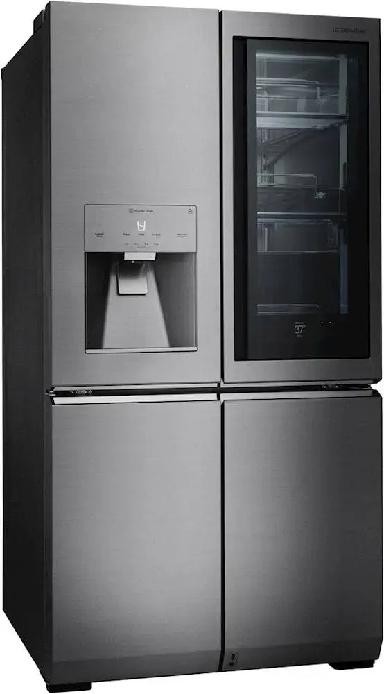 Alt View 16. LG - SIGNATURE 22.8 Cu. Ft. French Door-in-Door Counter-Depth Smart Refrigerator with InstaView - Textured Steel.