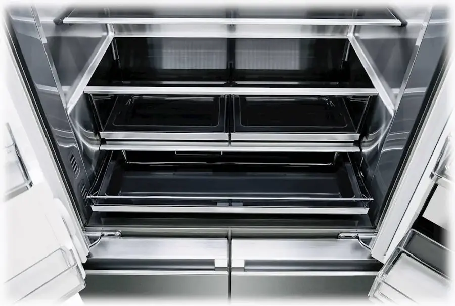 Alt View 26. LG - SIGNATURE 22.8 Cu. Ft. French Door-in-Door Counter-Depth Smart Refrigerator with InstaView - Textured Steel.