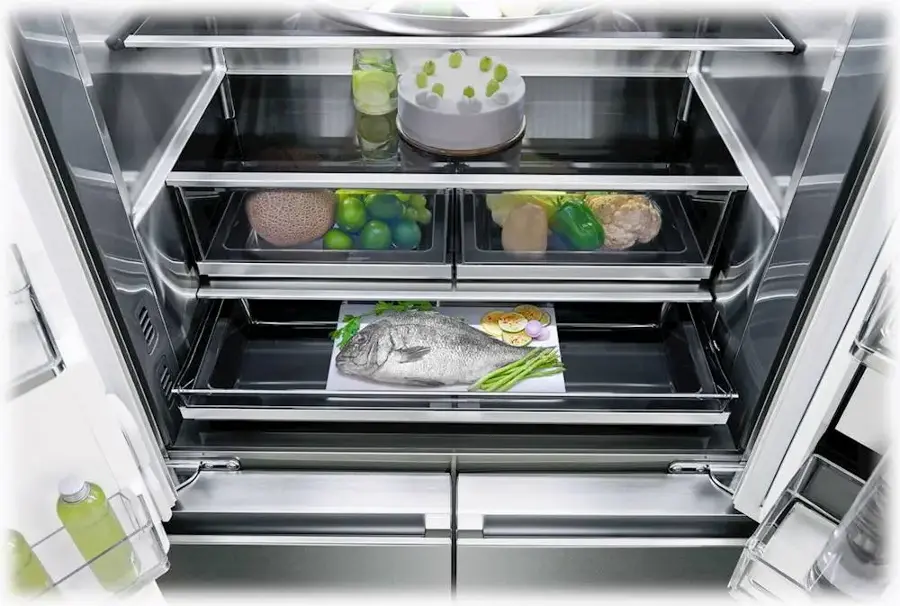 Alt View 27. LG - SIGNATURE 22.8 Cu. Ft. French Door-in-Door Counter-Depth Smart Refrigerator with InstaView - Textured Steel.