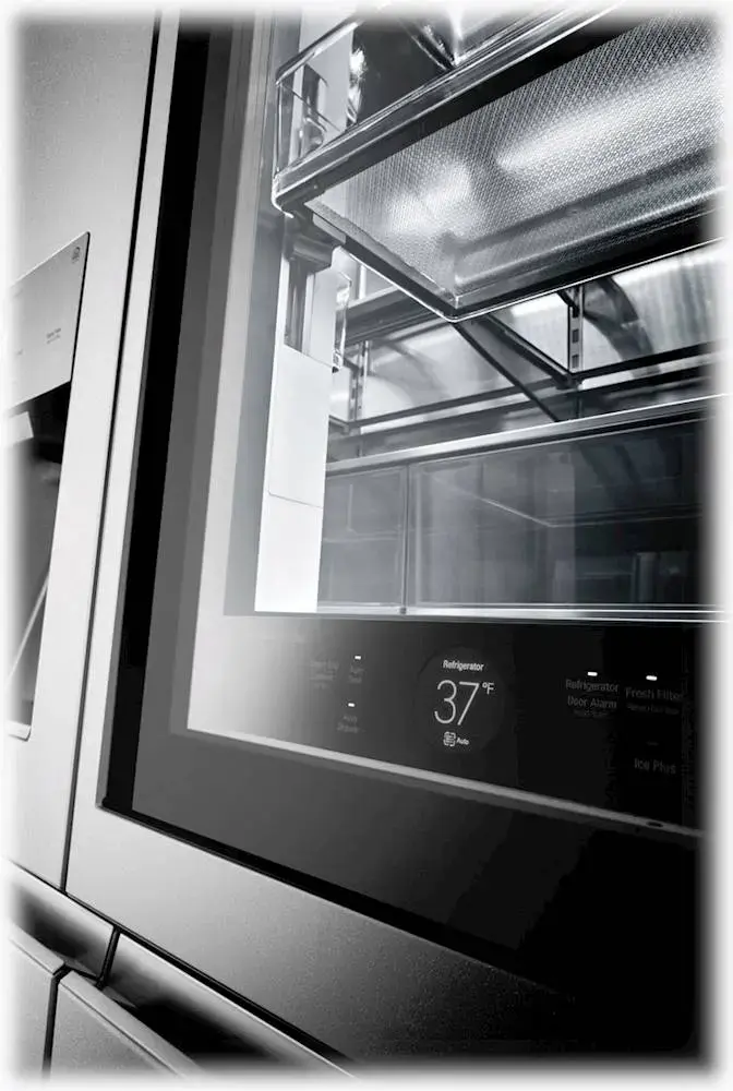 Alt View 32. LG - SIGNATURE 22.8 Cu. Ft. French Door-in-Door Counter-Depth Smart Refrigerator with InstaView - Textured Steel.