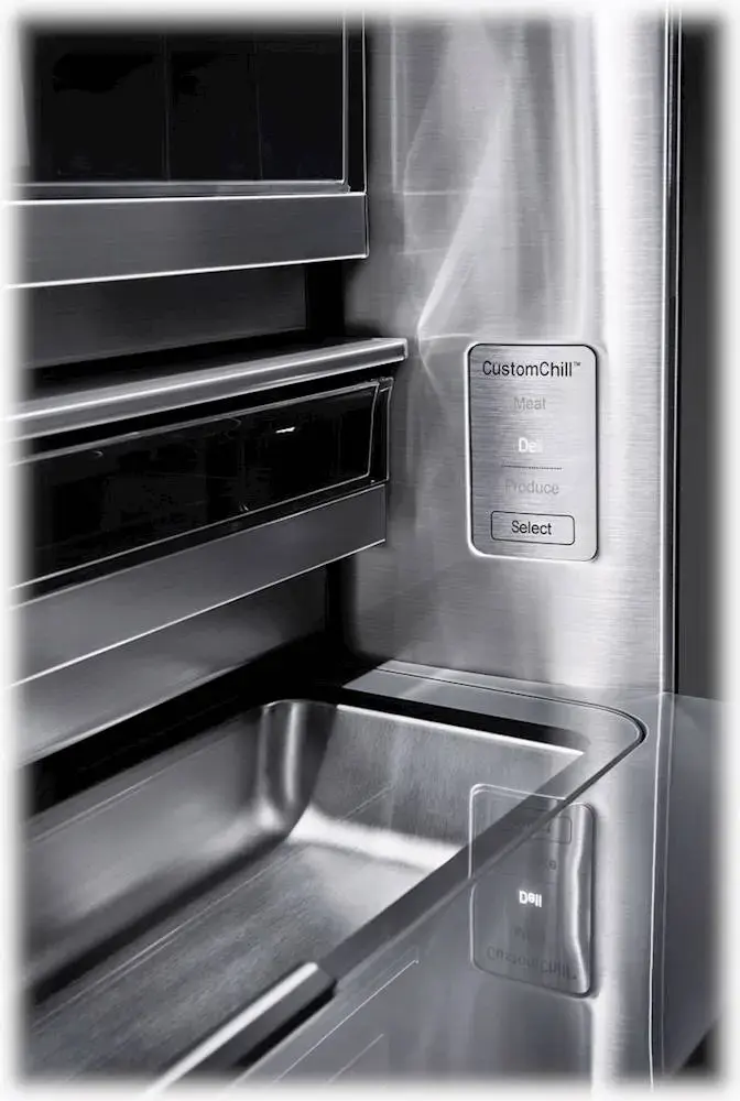 Alt View 33. LG - SIGNATURE 22.8 Cu. Ft. French Door-in-Door Counter-Depth Smart Refrigerator with InstaView - Textured Steel.