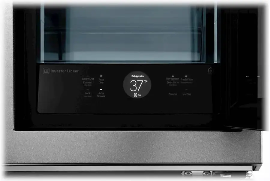Alt View 35. LG - SIGNATURE 22.8 Cu. Ft. French Door-in-Door Counter-Depth Smart Refrigerator with InstaView - Textured Steel.