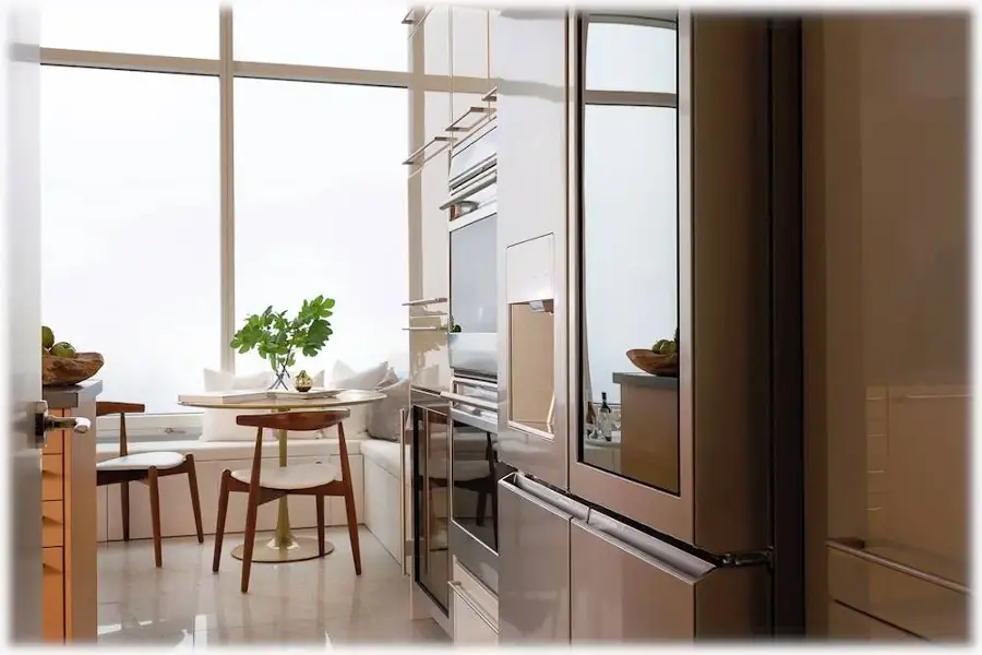 Alt View 39. LG - SIGNATURE 22.8 Cu. Ft. French Door-in-Door Counter-Depth Smart Refrigerator with InstaView - Textured Steel.